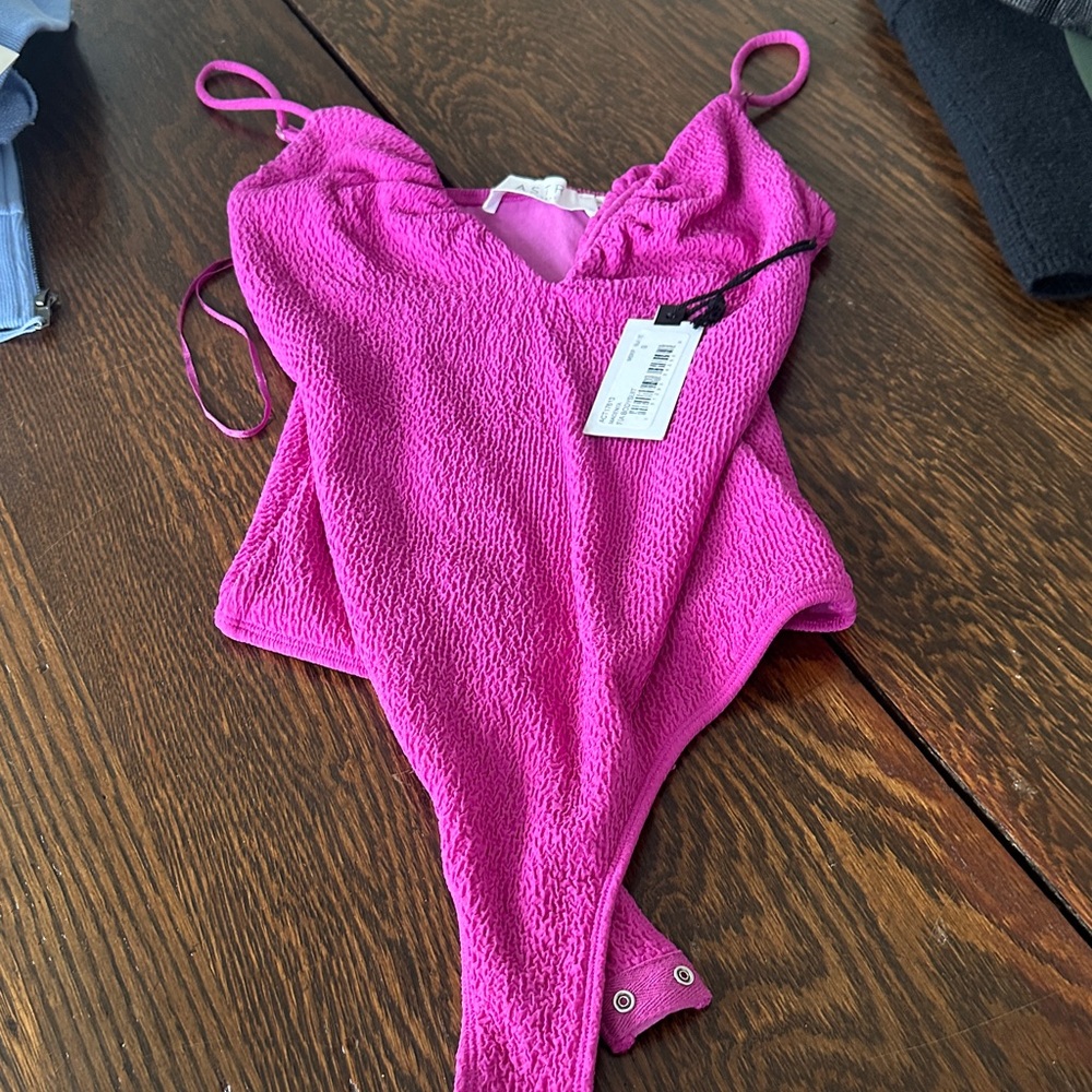 Astr Vibrant Pink Bodysuit